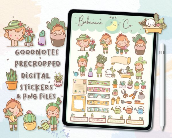 Cactus Lover Digital Stickers