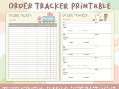 Cute Order Tracker Form Template