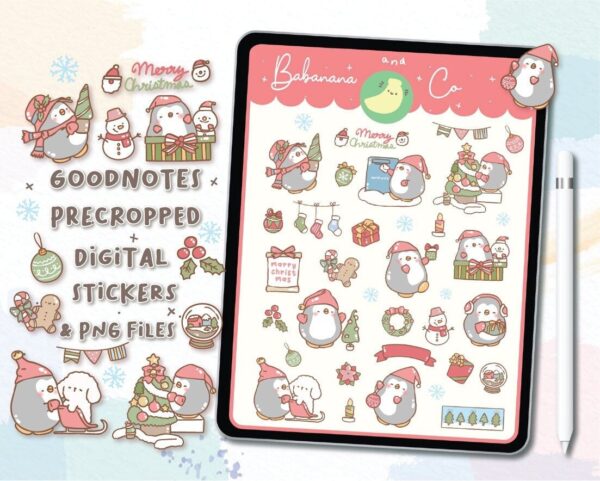 Christmas digital stickers