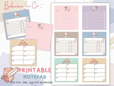 Cute Printable Memo Sheets