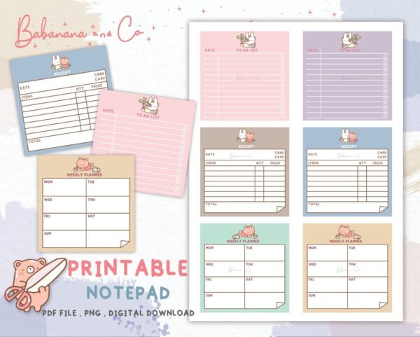 Cute Printable Memo Sheets