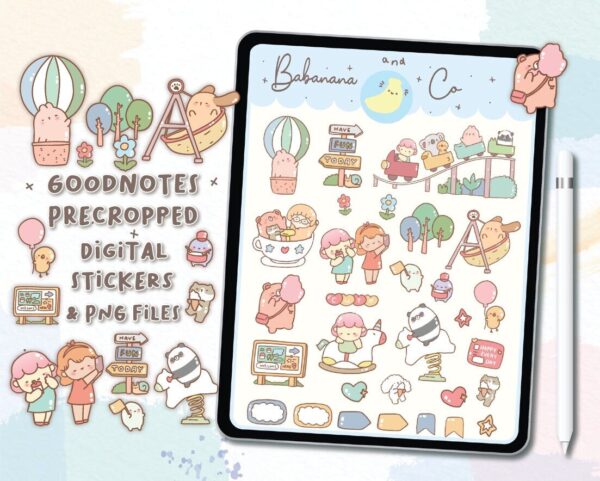 Fun day digital stickers