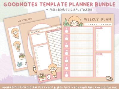 Goodnotes template planner bundle