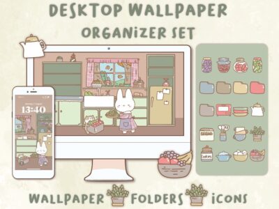My kitchen Desktop Wallpaper Organizer| Mac and Windows Organizer | Mac and Windows Desktop Folder Icons|Desktop Icons and Wallpapers