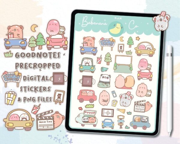 Driving in theater digital stickers