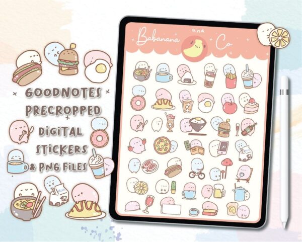 Love food digital stickers