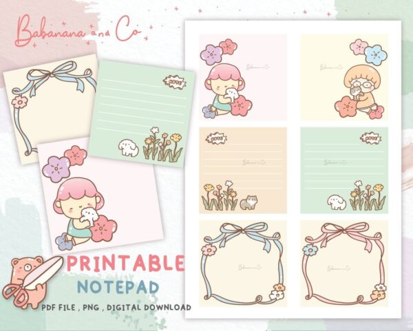 Cute Floral Notepad