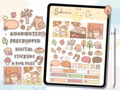 Autumn digital stickers | Goodnotes Stickers | Cute Hand Draw | Digits Stickers