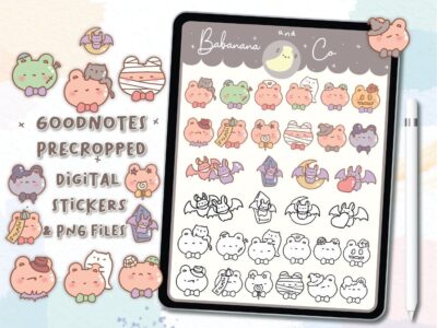 Halloween digital stickers | Goodnotes Stickers | Cute Hand Draw | Digits Stickers