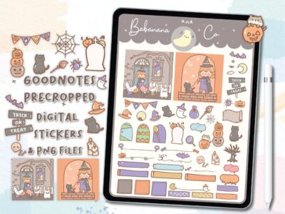 Cute Halloween digital stickers | Goodnotes Stickers | Cute Hand Draw | Digits Stickers