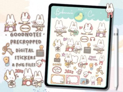 I love music  digital stickers | Goodnotes Stickers | Cute Hand Draw | Digits Stickers | planner | kawaii | precropped png