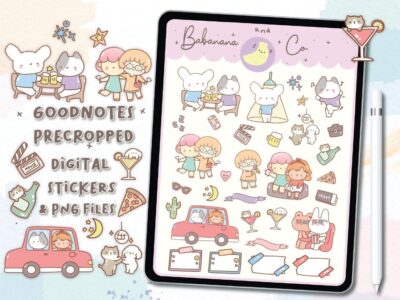 Night out digital stickers | Goodnotes Stickers | Cute Hand Draw | Digits Stickers