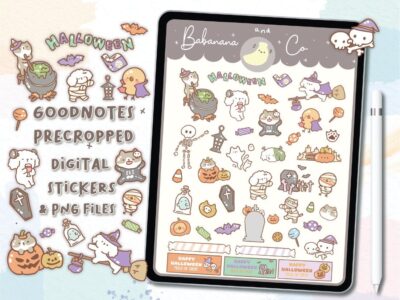 Happy Halloween digital stickers | Goodnotes Stickers | Cute Hand Draw | Digits Stickers