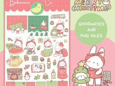 Merry Christmas digital stickers | Goodnotes Stickers | Cute Hand Draw | Digits Stickers