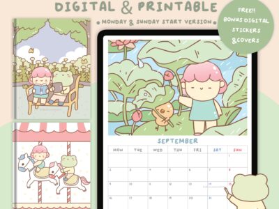 Digital 2024 Calendar| Monthly Planner | Digital Planner | digital notetaking | Calendar Planner | Organizer | Notepaper | Digital Notebook