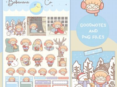 Cozy Winter digital stickers | Goodnotes Stickers | Cute Hand Draw | Digits Stickers