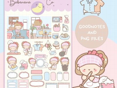 Clean digital stickers | Goodnotes Stickers | Cute Hand Draw | Digits Stickers