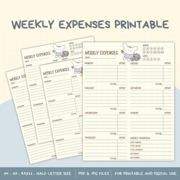 Printable Expense Tracker