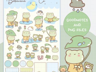 Cute Rainy digital stickers | Goodnotes Stickers | Cute Hand Draw | Digits Stickers