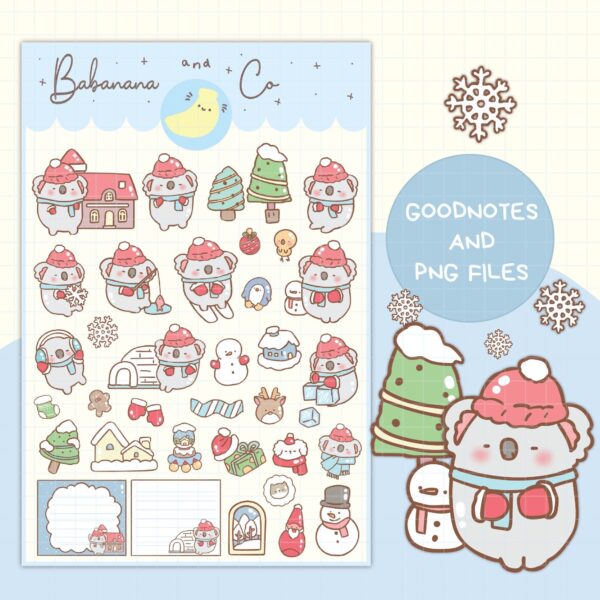 Winter season  digital stickers | Goodnotes Stickers | Cute Hand Draw | Digits Stickers