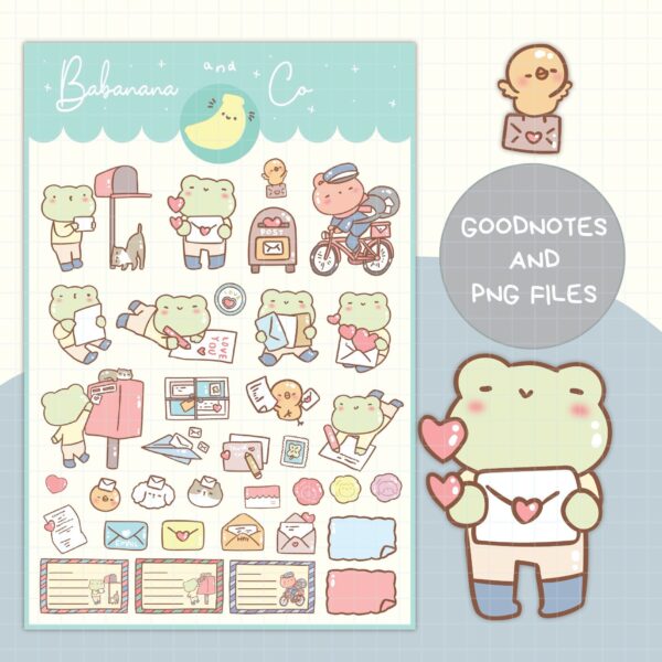 Love Letter digital stickers | Goodnotes Stickers | Cute Hand Draw | Digits Stickers