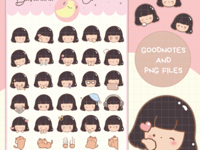 My mood digital stickers | Goodnotes Stickers | Cute Hand Draw | Digits Stickers | planner | kawaii | precropped png